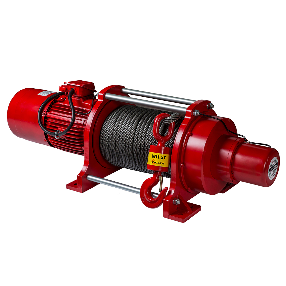 DELTA Electric pulling winch DPT – 400V – 5 ton – pulling range 68 meter – single speed 