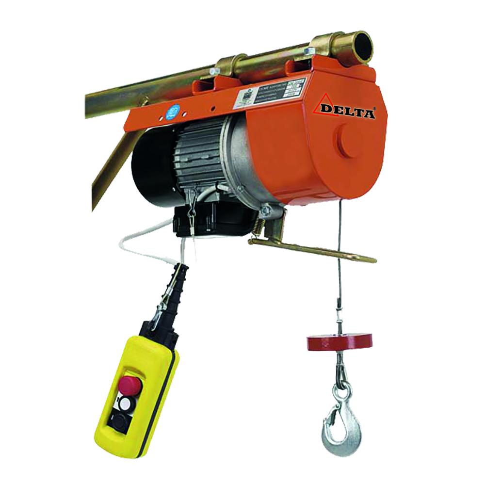 DELTA Electric winch DM – 230V – 0,15 ton – with 16 meter hoisting height – single speed 