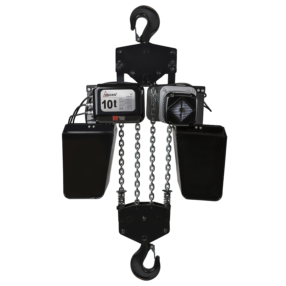DELTA Electric chain hoist DTS – 400V – 10 ton – with 10 meter hoisting height – single speed –4 chain falls