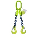 [YE.10.2SKI.06.010] DELTALOCK Grade 100 – 2-leg chain sling 6 mm x 1 meter – With clevis latch hook and grab hook - WLL is based on 0 - 45°