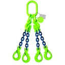 [YE.10.4SVI.20.050] DELTALOCK Grade 100 – 4-leg chain sling 20 mm x 5 meter – With self-locking hook and grab hook - WLL is based on 0 - 45°