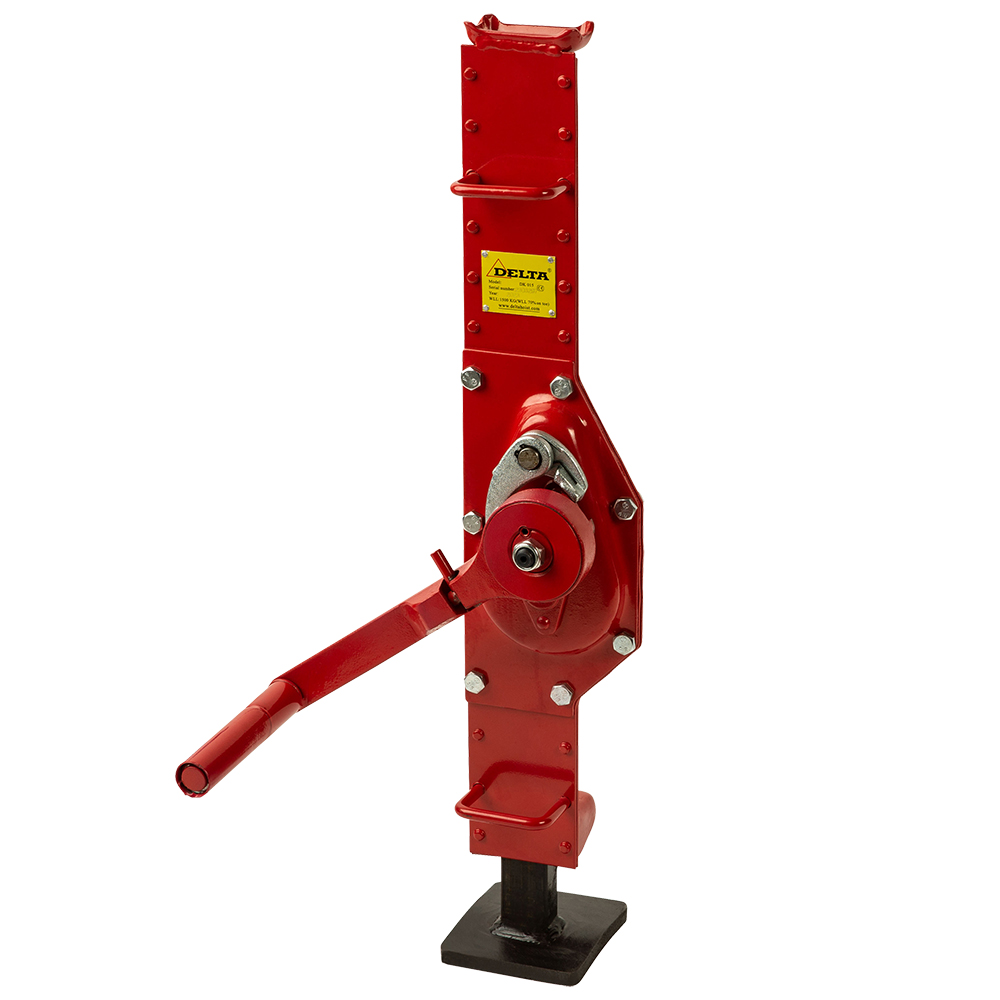 DELTA Steel rack jack - 3 ton - with ratchet lever -  WLL on toe is 70% of WLL