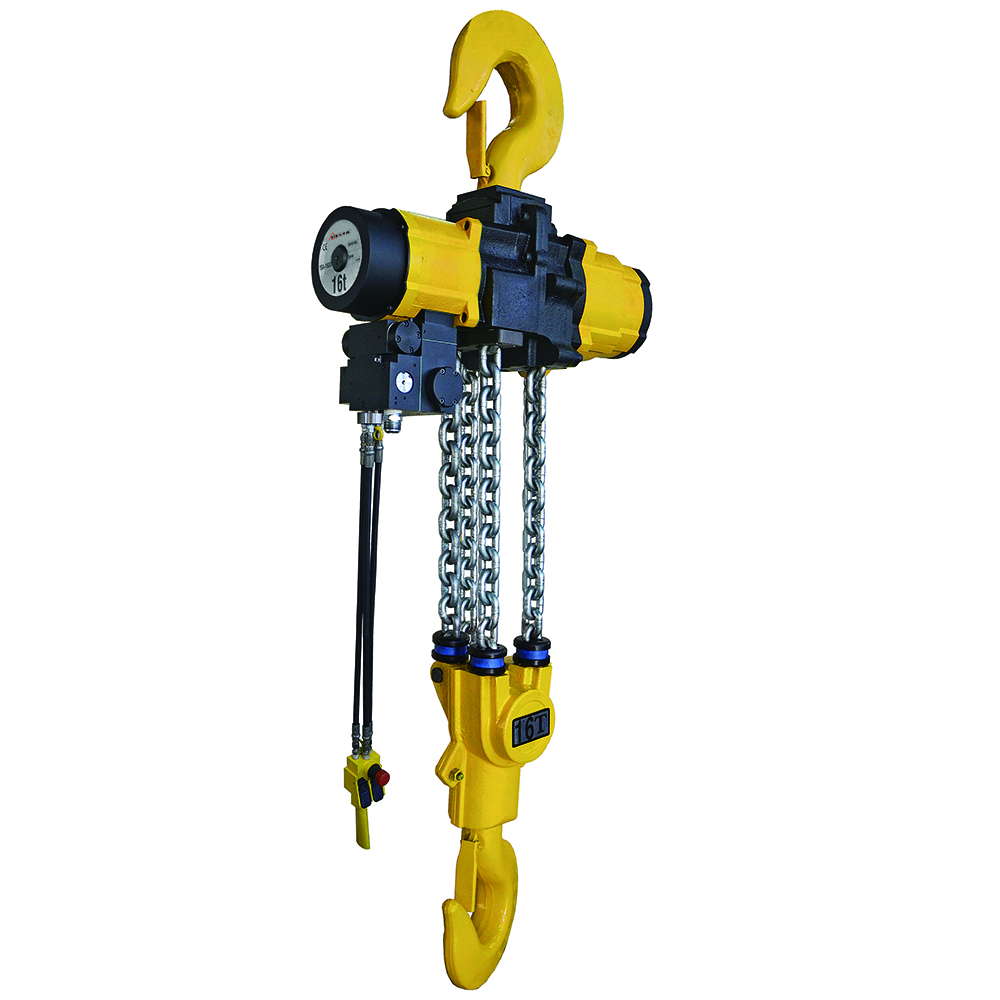 DELTA Pneumatic chain hoist – 16 ton – with 3 meter hoisting height - 3 chain fall – ATEX Zone 2