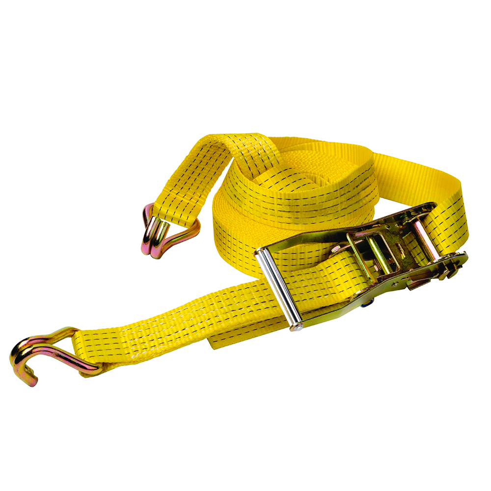 DELTASLING – Ratchet tie down – 25 mm x 5 meter – 500 daN – Yellow