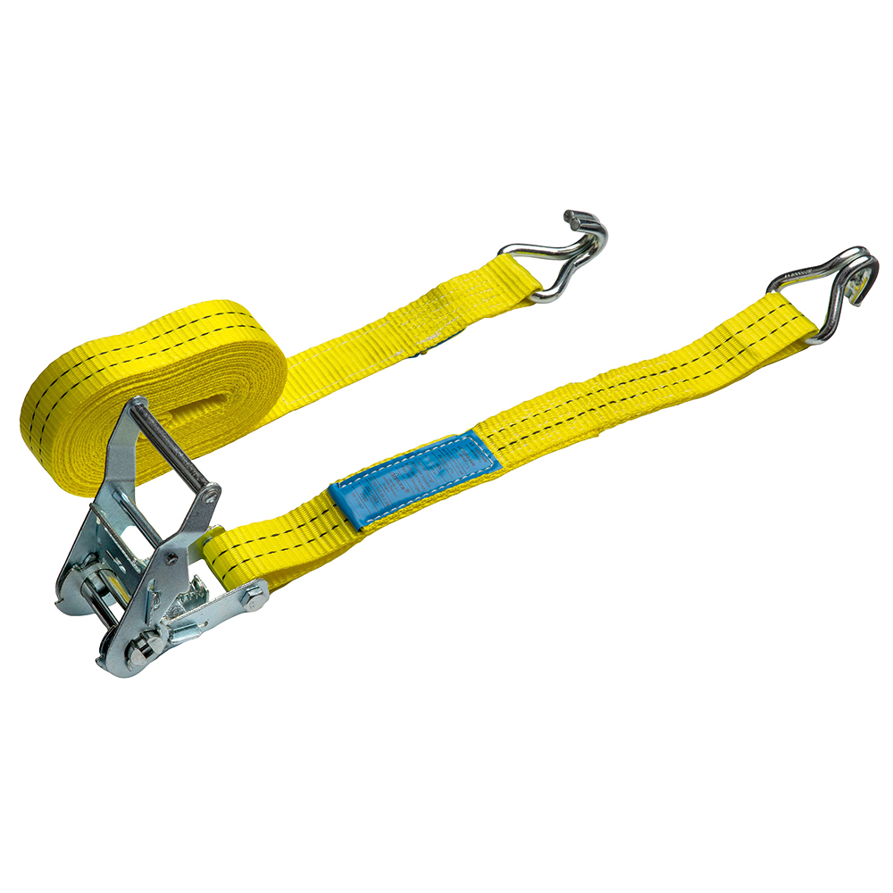 DELTASLING – Ratchet tie down – 35 mm x 6 meter – 1000 daN - Yellow