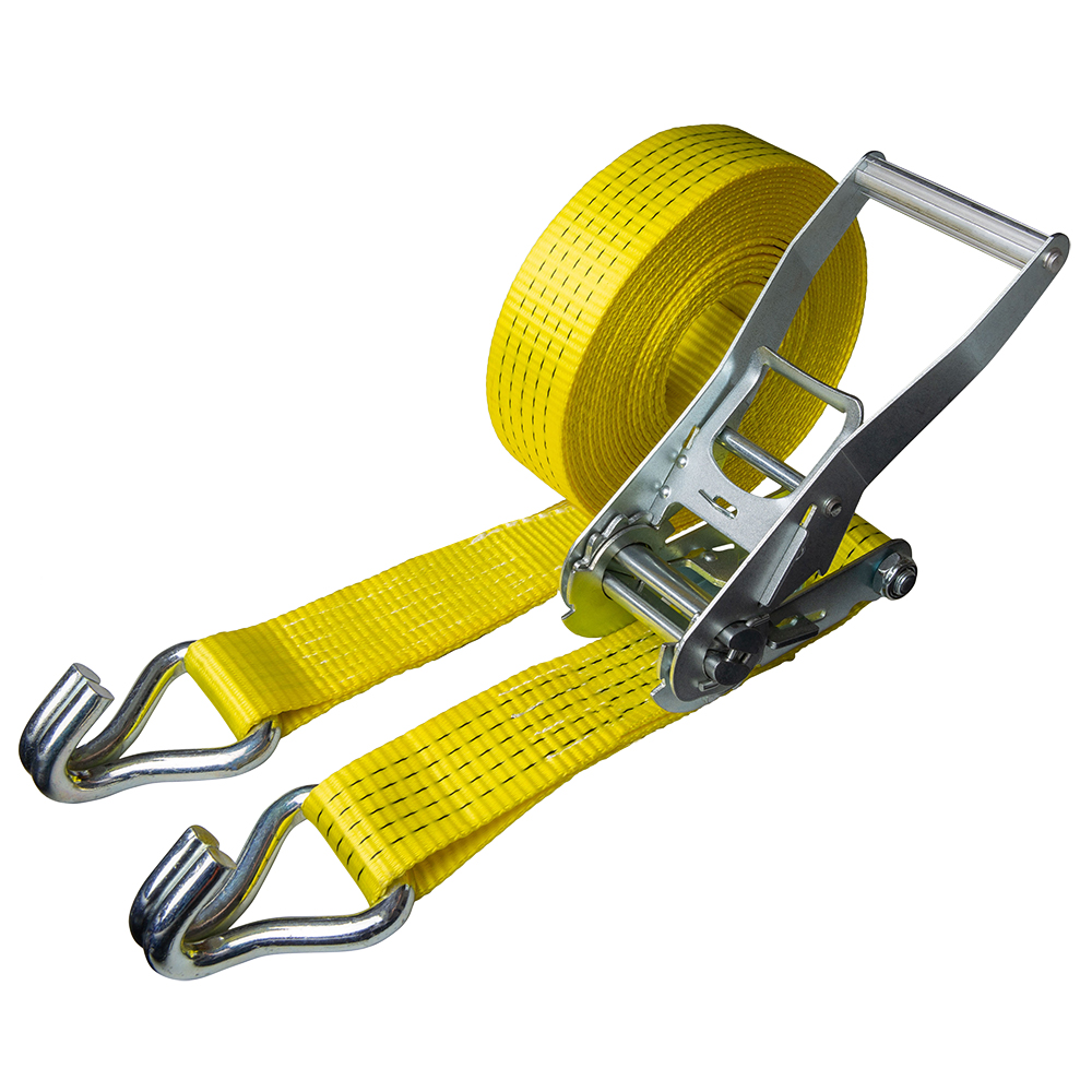 DELTASLING - Sjorband met ratel - 50 mm x 12 meter - 2500 daN - Geel