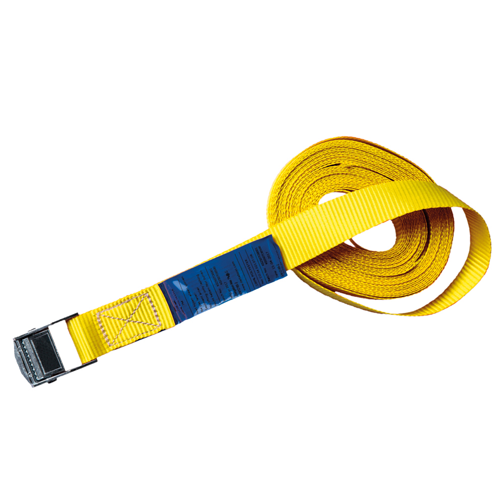 DELTASLING – Lashing belt with cambuckle – 25 mm x 6 meter – 125 daN – Yellow