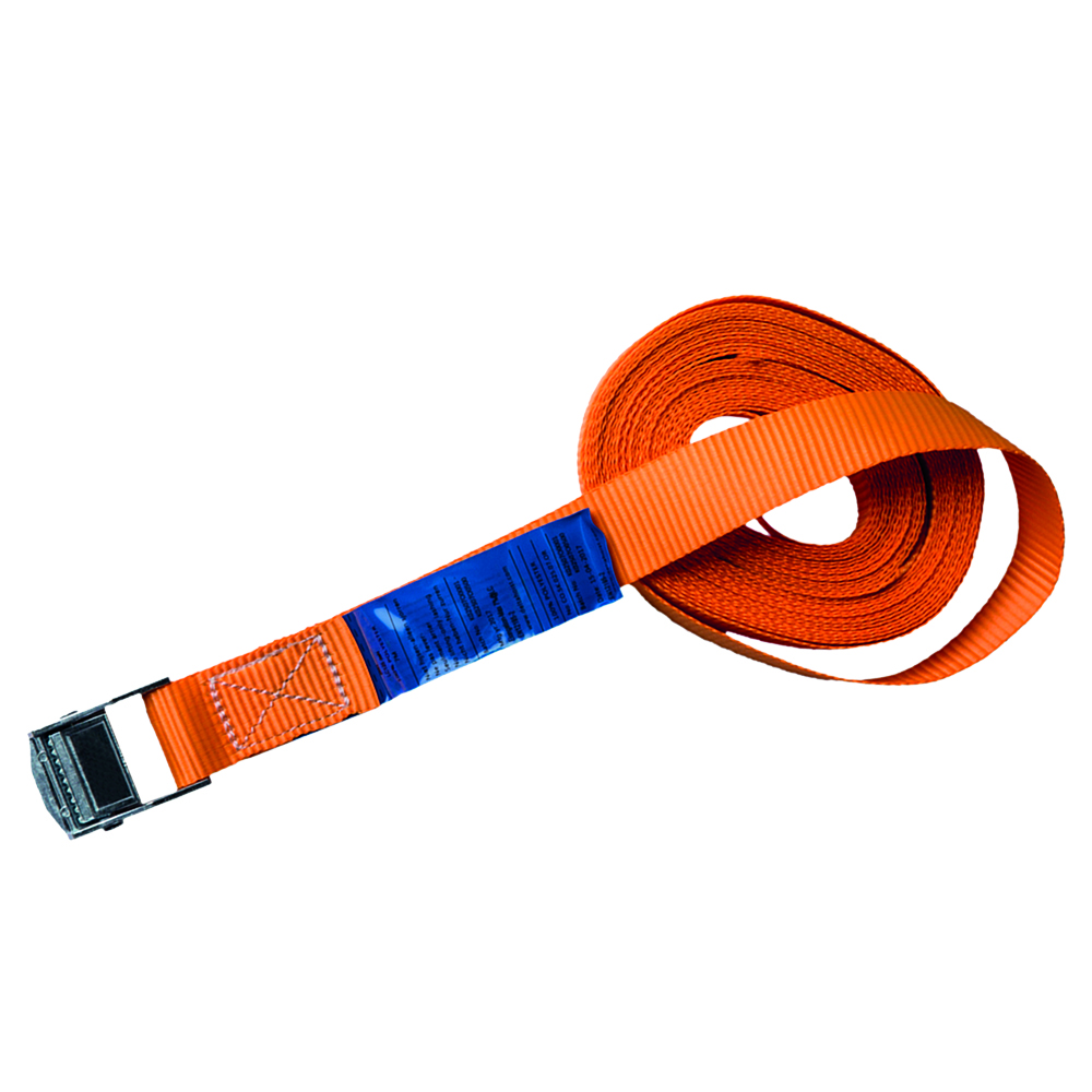 DELTASLING – Lashing belt with cambuckle – 25 mm x 5 meter – 125 daN – Orange
