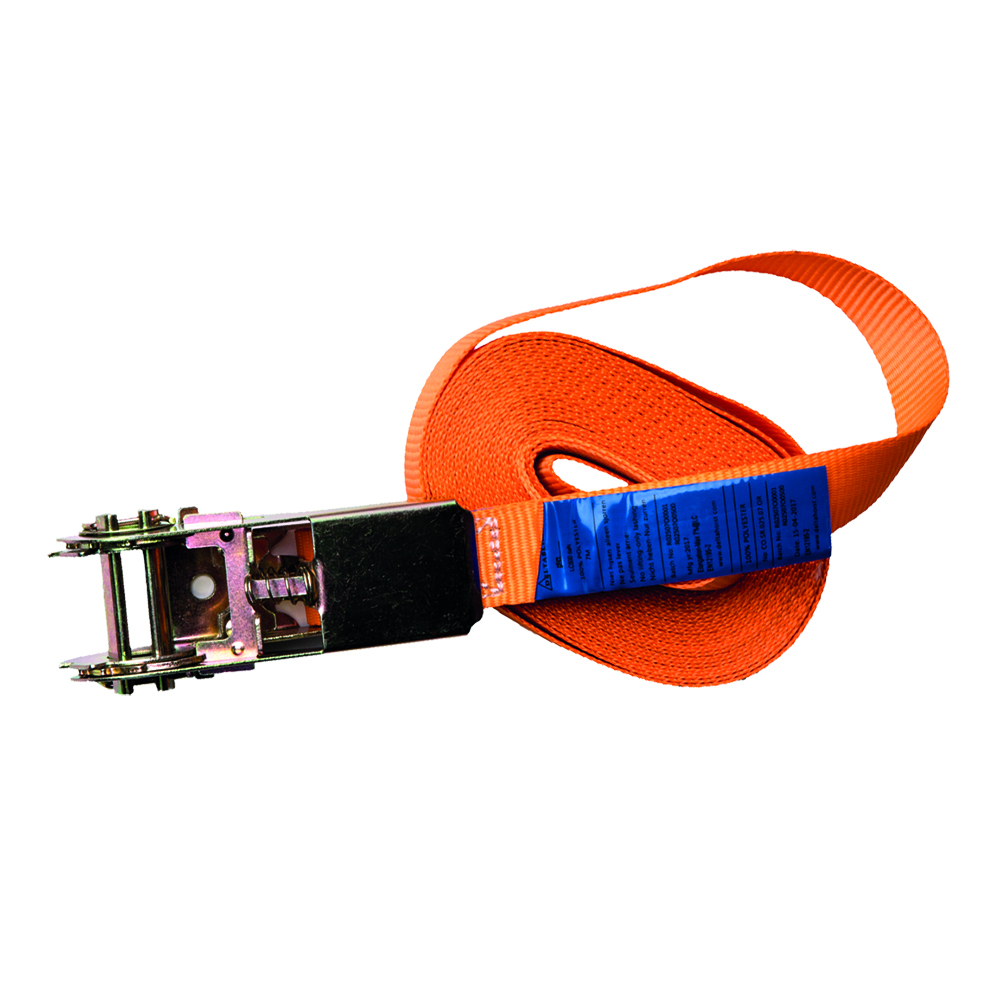 DELTASLING – Lashing belt with ratchet – 25 mm x 3 meter – 500 daN – Orange