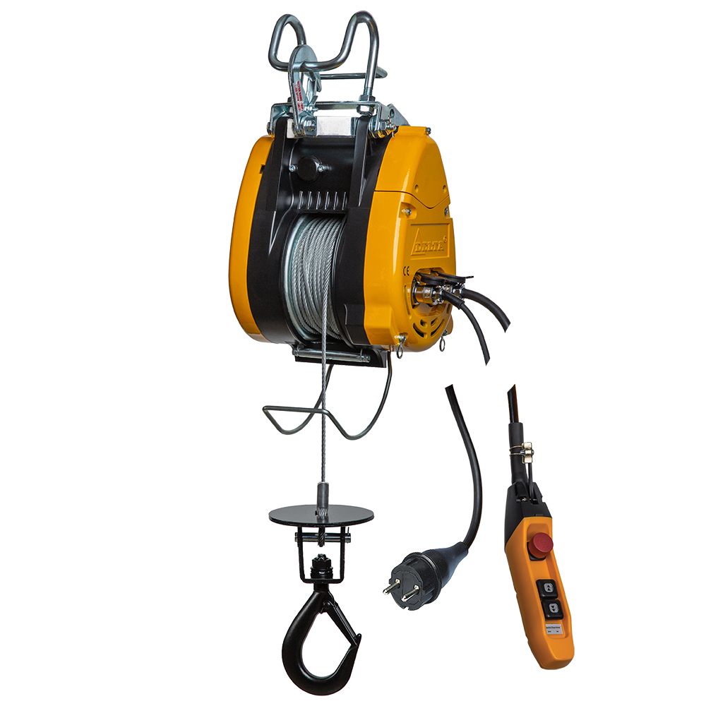 DELTA – Electric winch DKL – 110V – 0,5 ton – With standard 18 meter hoisting height	