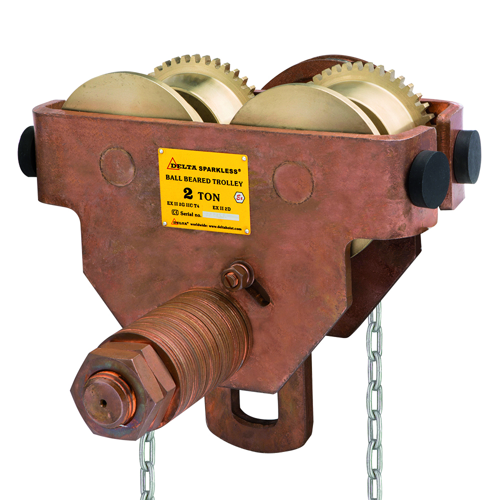 DELTA SPARKLESS Geared trolley - 2 ton - 5,5 meter operating height