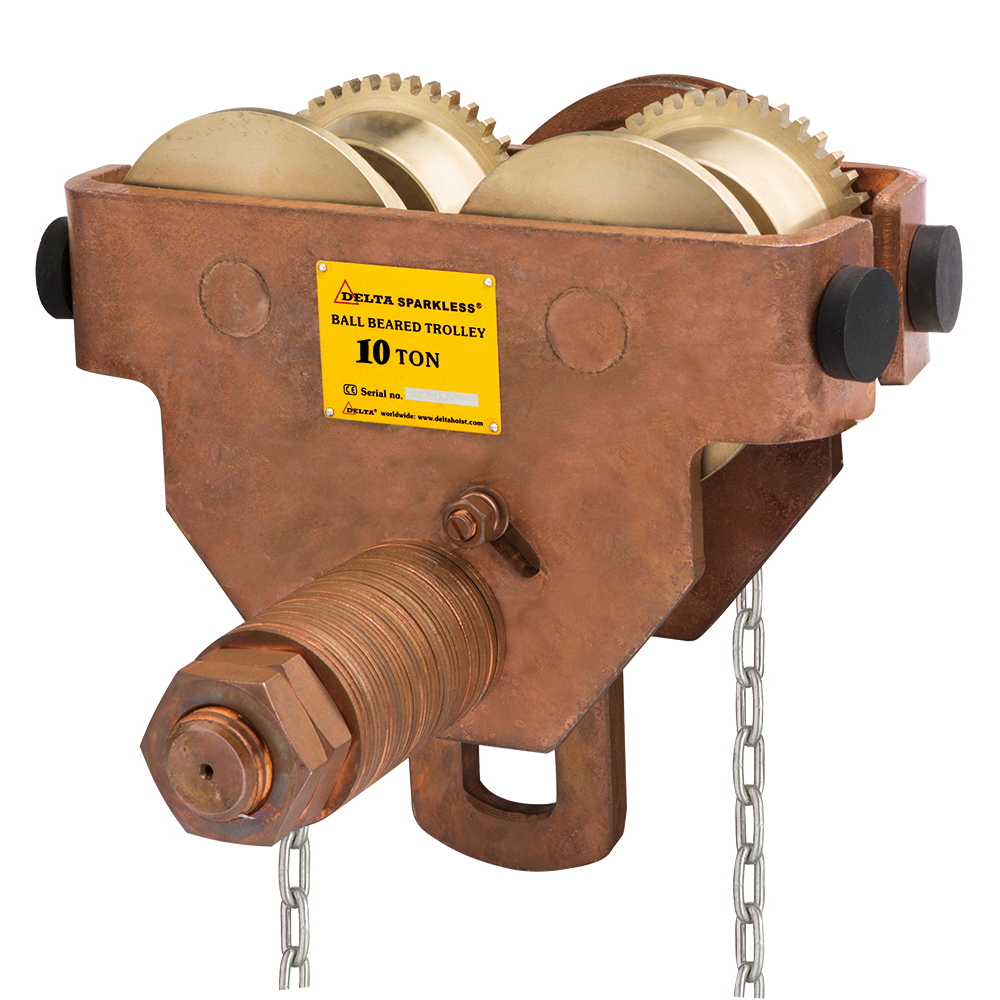 DELTA SPARKLESS Geared trolley - 10 ton - 2,5 meter operating height
