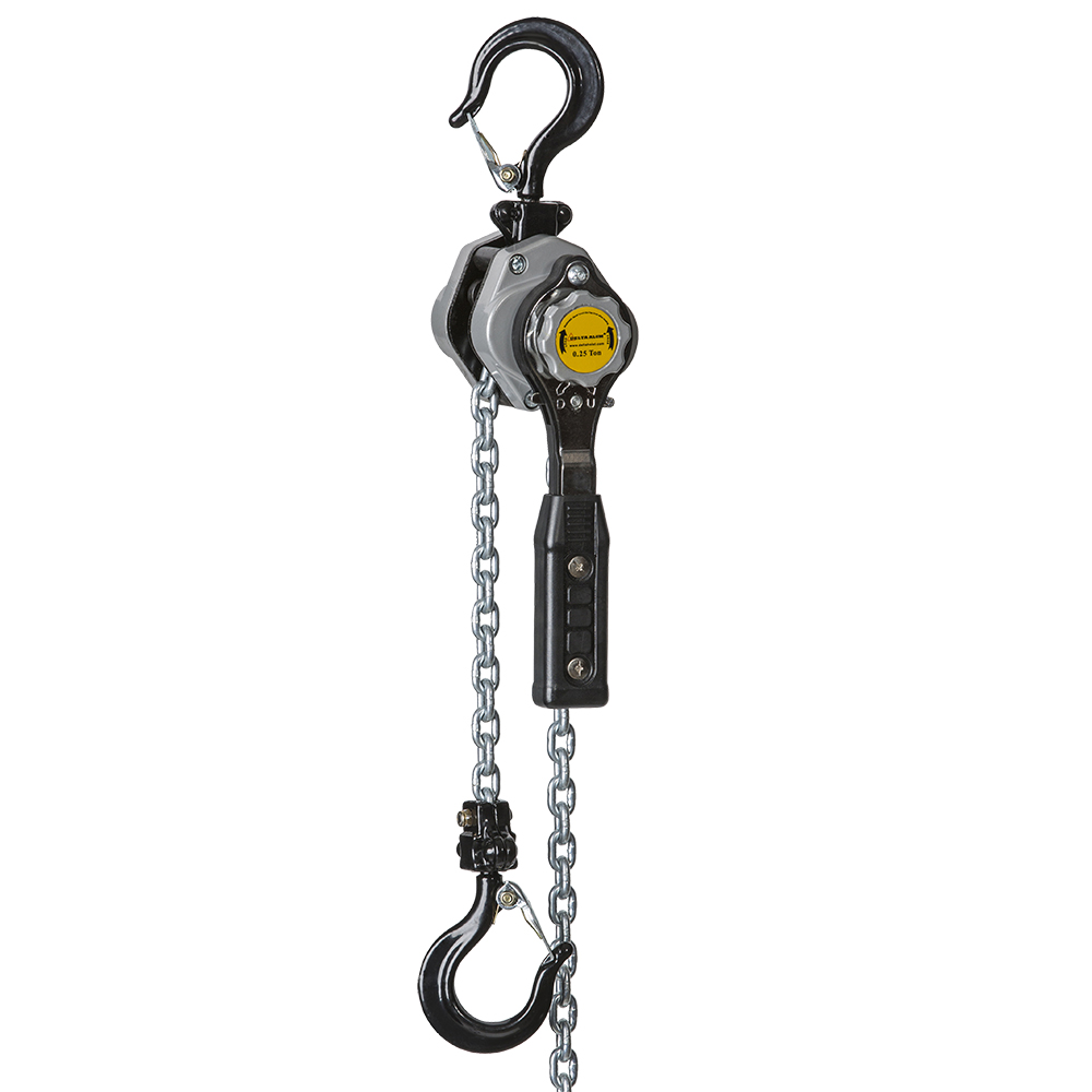 DELTA ALUM - Rateltakel - 0,25 ton - met 1,5 meter hijshoogte