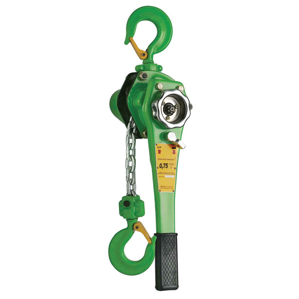 DELTA GREEN – Lever hoist – 0,75 ton – with 1,5 meter hoisting height