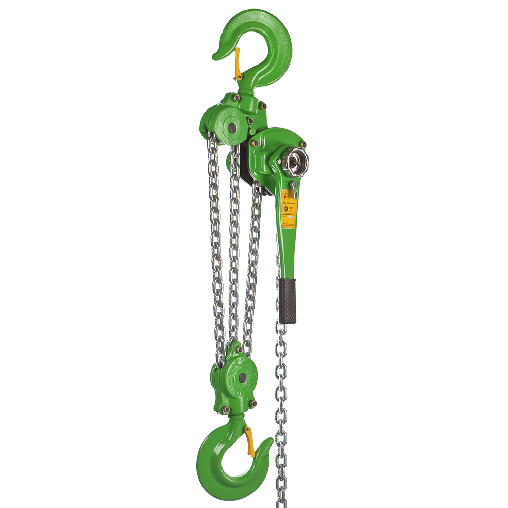 DELTA GREEN – Lever hoist – 9 ton – with 1,5 meter hoisting height