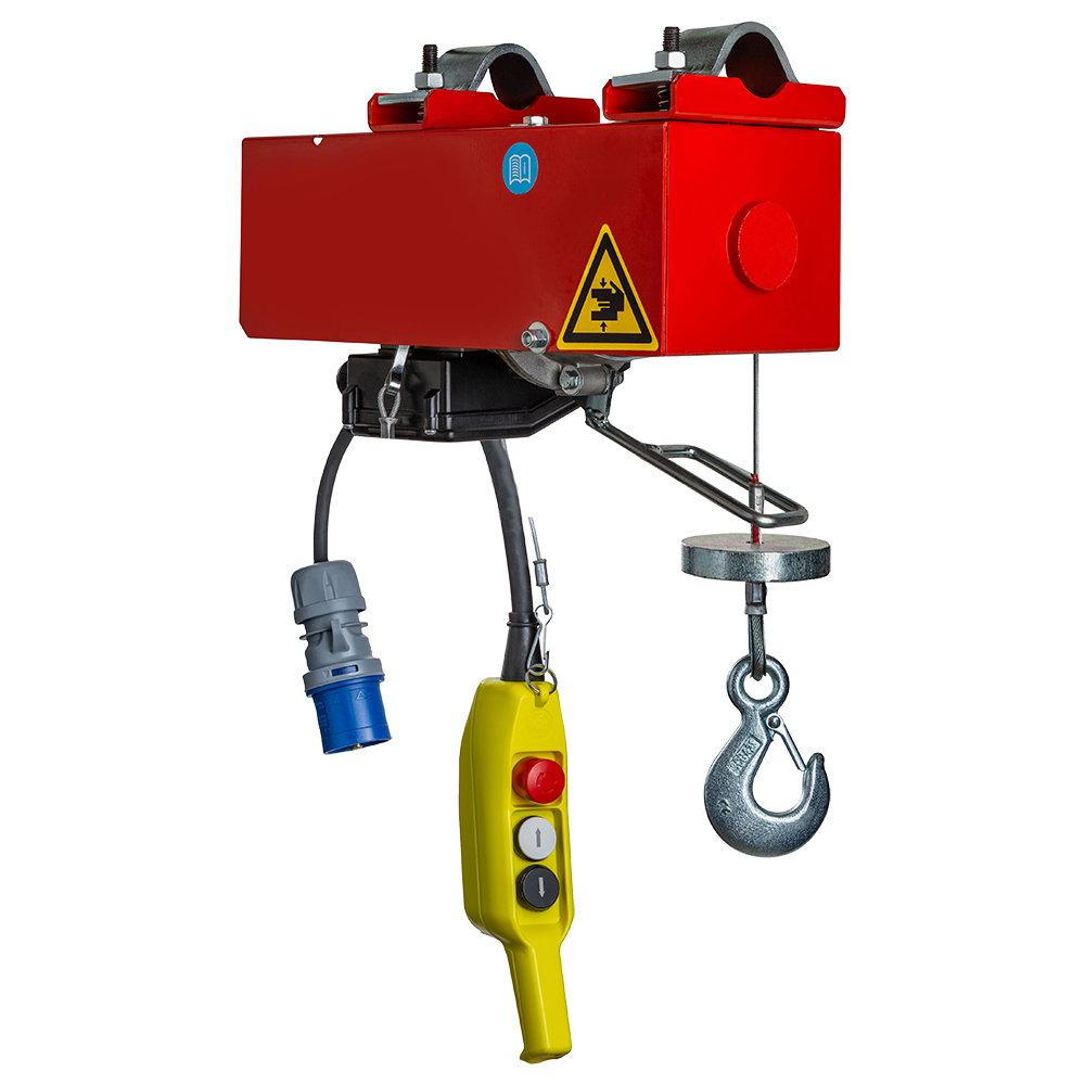 DELTA Electric winch DM – 230V – 0,1 ton – with 14 meter hoisting height – single speed 