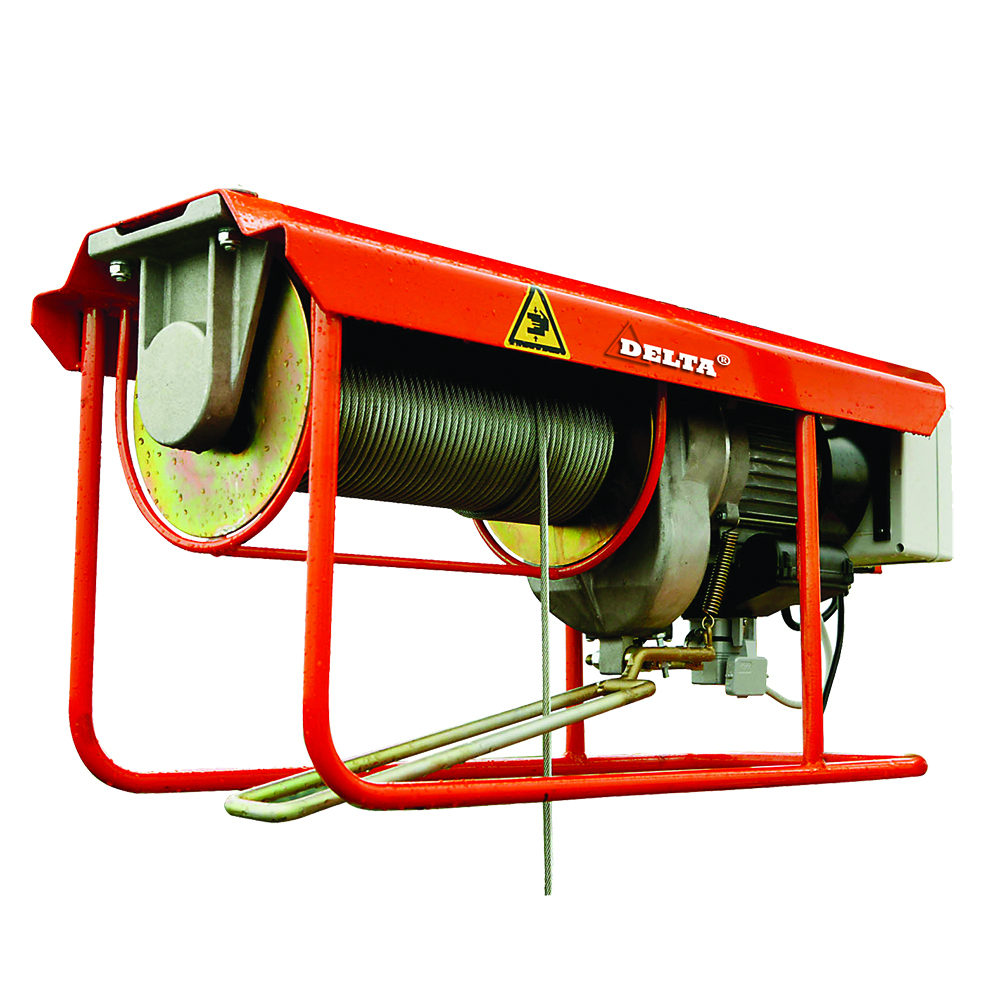 DELTA Elektrische lier DM - 230V - 0,5 ton - met 38 meter hijshoogte - enkele snelheid