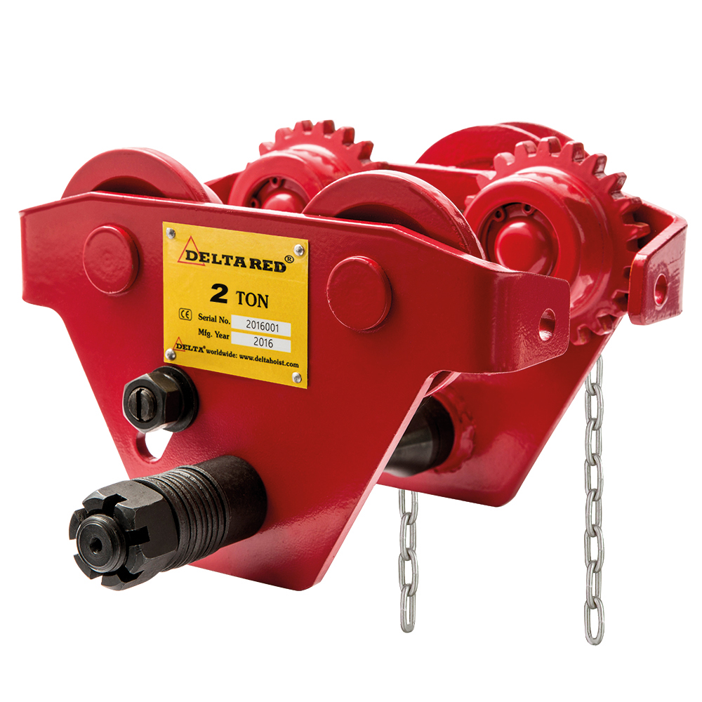 DELTA RED Geared trolley - 2 ton - 6 meter operating height
