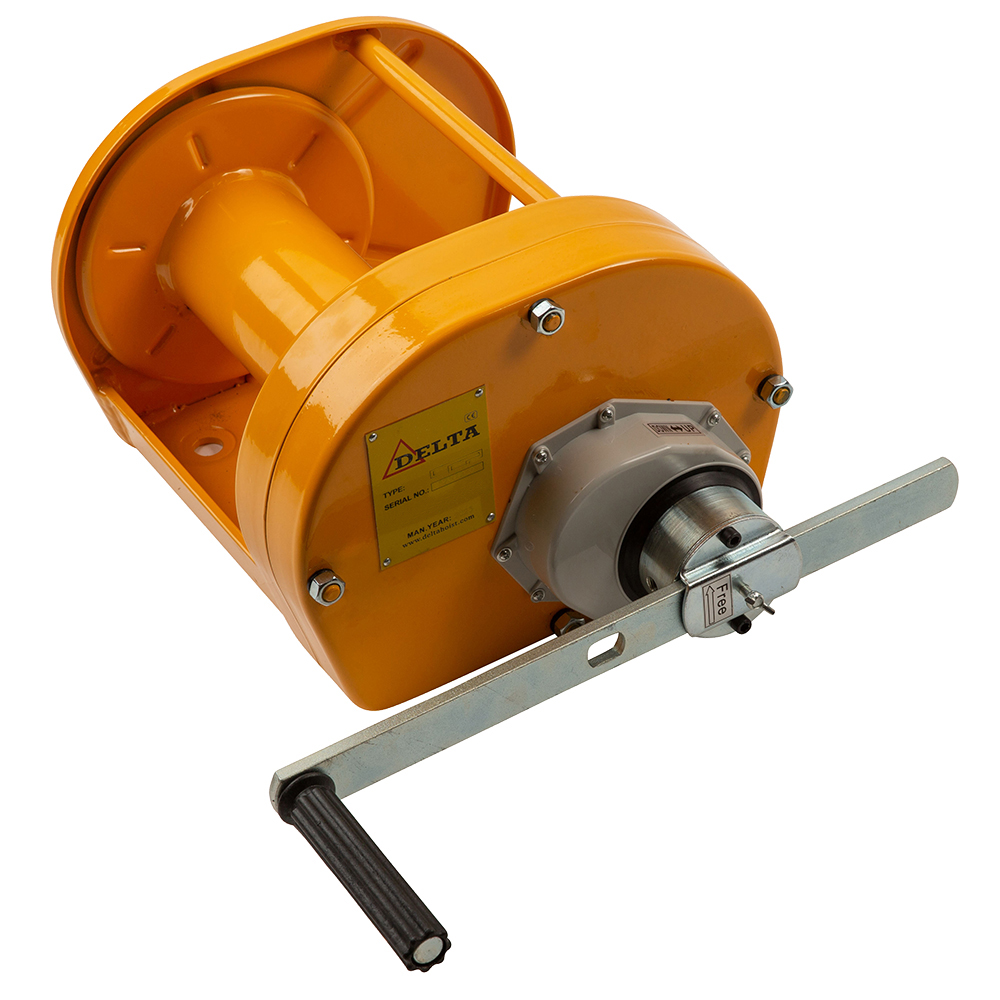 DELTA Manual winch RHW - 3 ton - Powder coated - Yellow