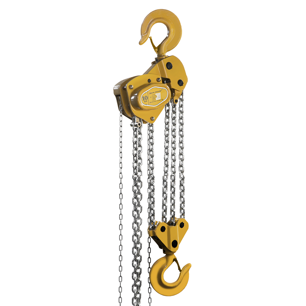 DELTA YELLOW – Manual chain hoist – 10 ton – with 3 meter hoisting height