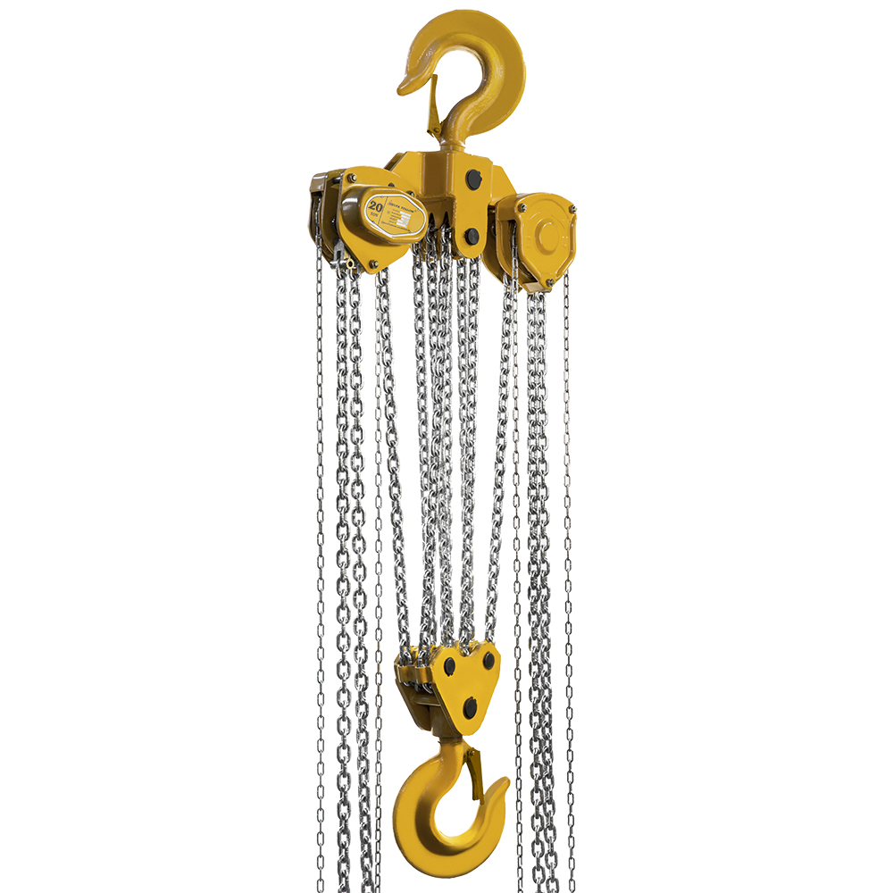 DELTA YELLOW – Manual chain hoist – 20 ton – with 3 meter hoisting height