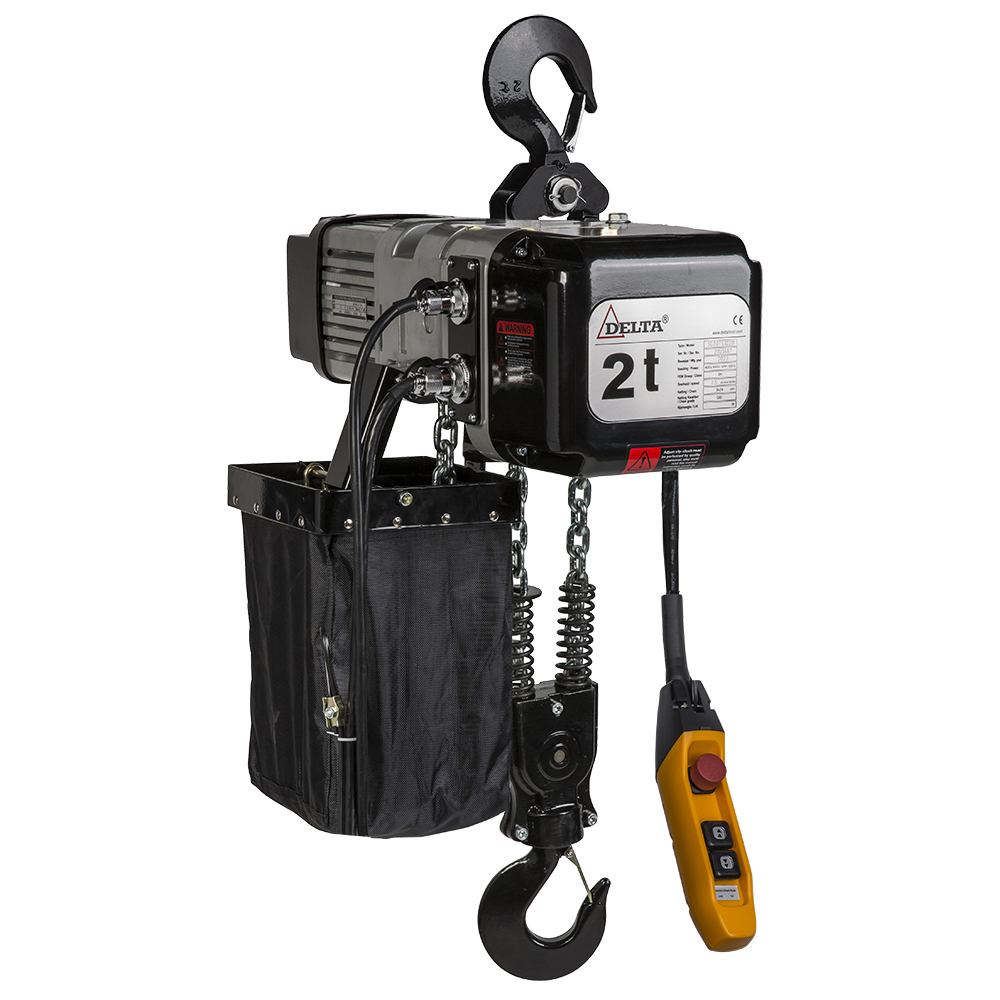 DELTA Elektrischer Kettenzug DTS – 400V – 2 Ton – mit 3 Meter Hubhöhe – 2 Geschwindigkeiten – 2 Strang