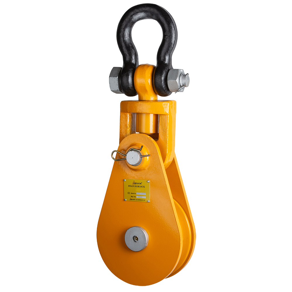 DELTA Snatch block with shackle - 12 ton
