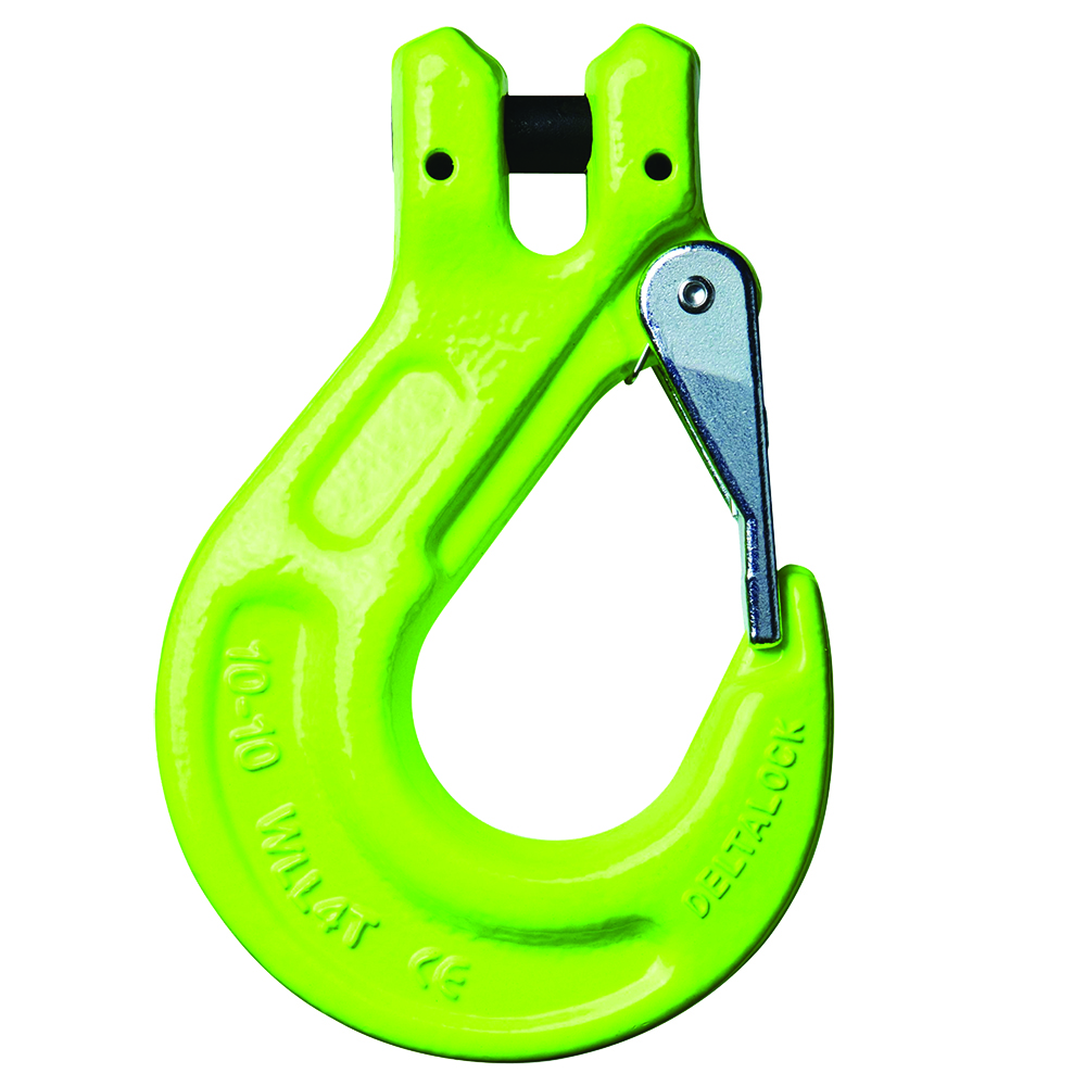 DELTALOCK Grade 100 - Clevis hook with cast latch - 4 ton