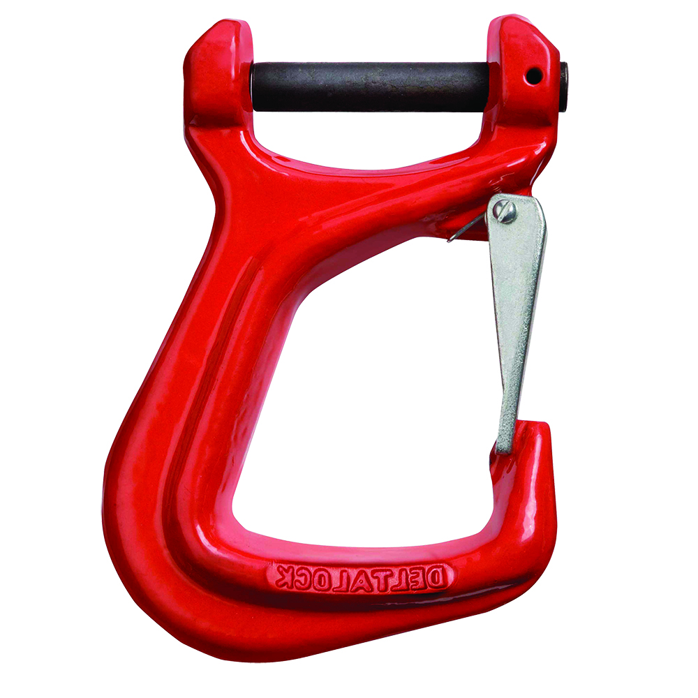 DELTALOCK Grade 80 - Clevis webbing sling hook with latch - 2 ton