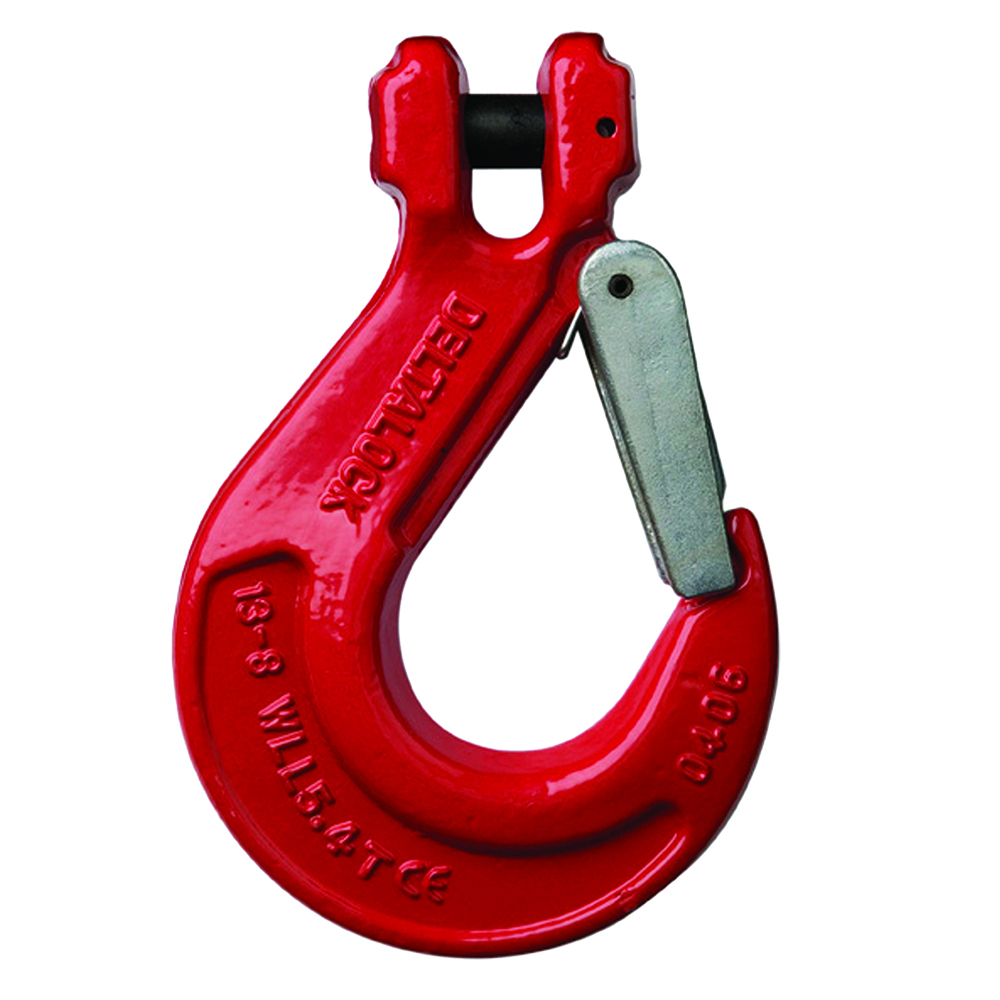 DELTALOCK Grade 80 - Clevis hook with cast latch - 21,2 ton