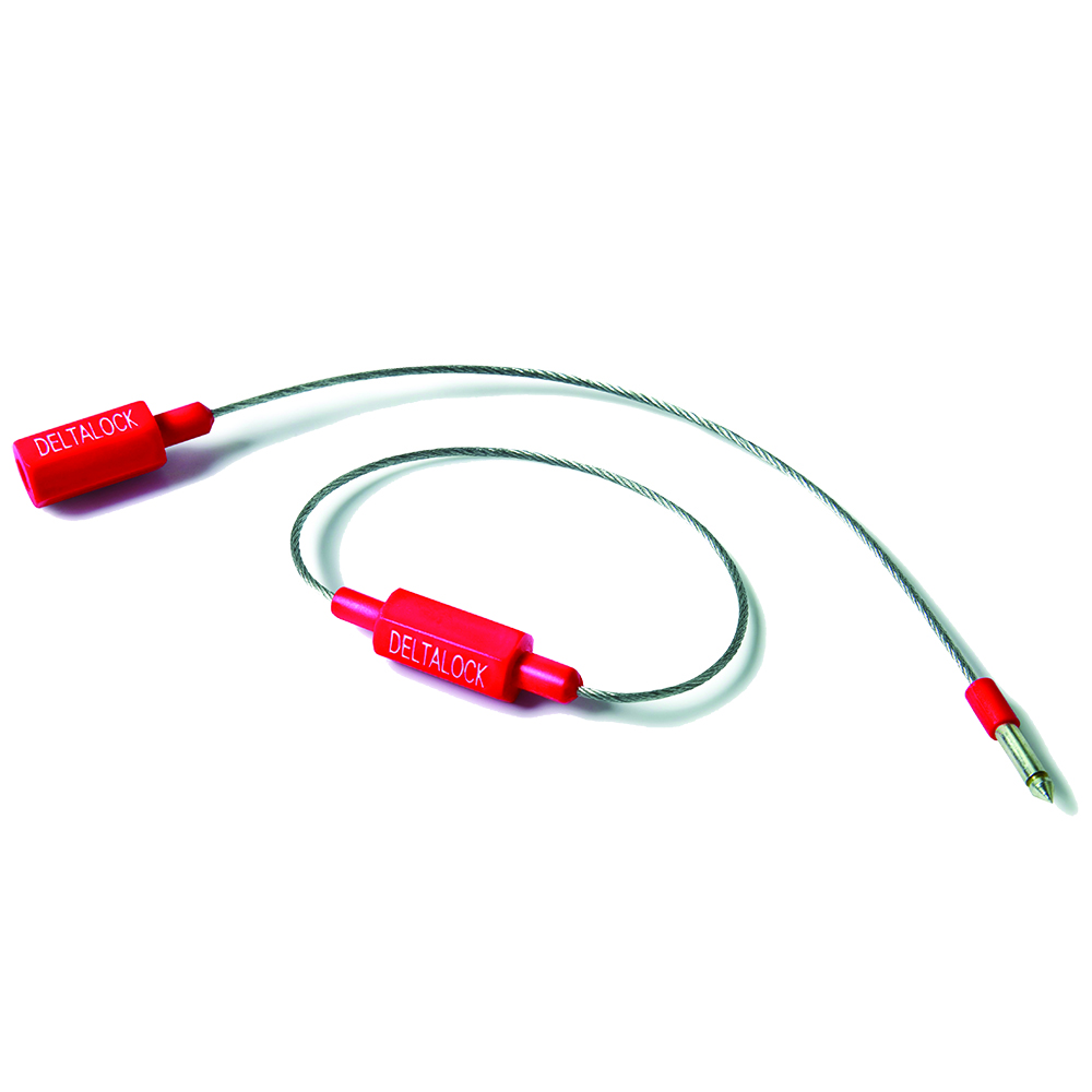 DELTALOCK - Cordon autobloquant Cable - 25 cm Rouge