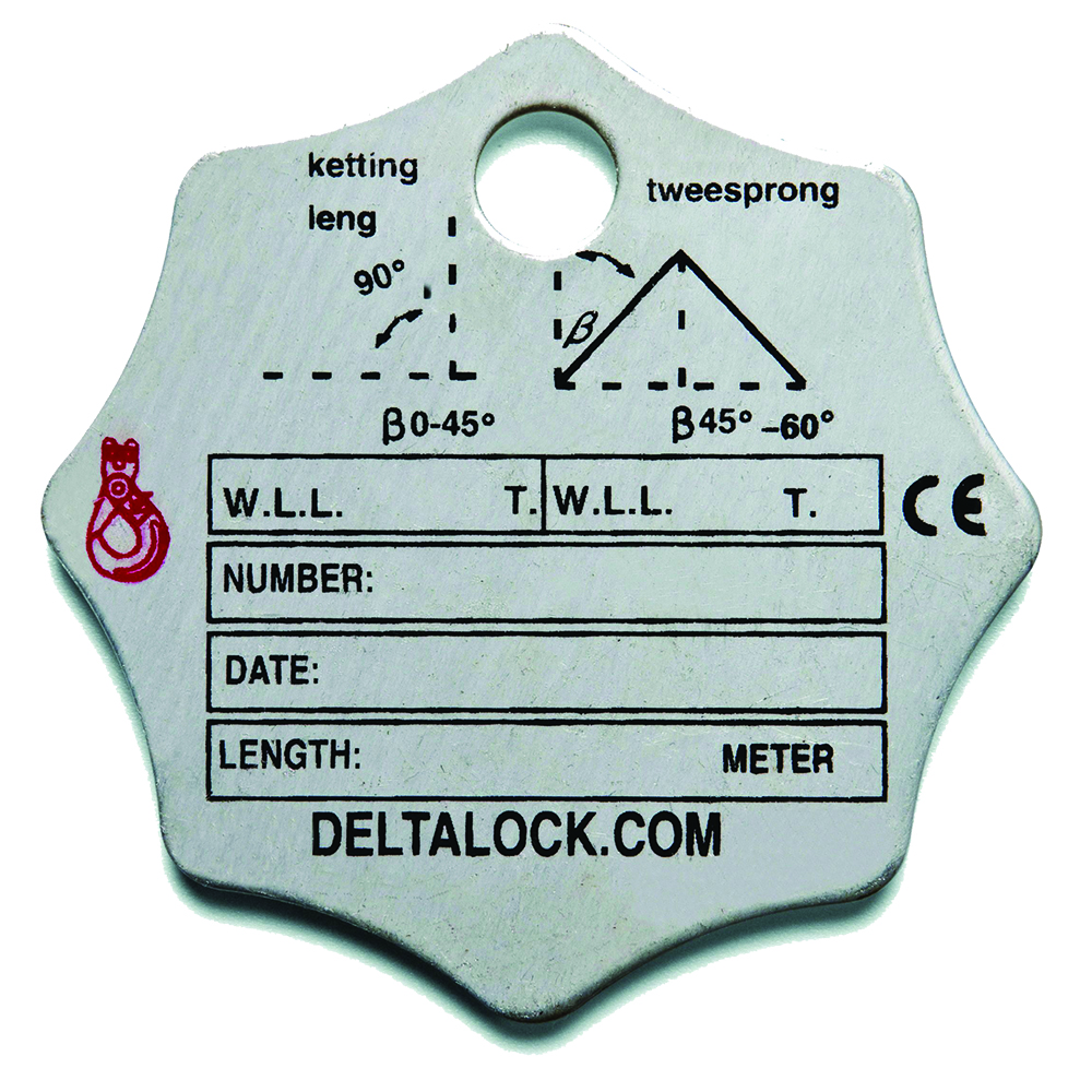 DELTALOCK ID Tag for 3-sling & 4-sling chain slings