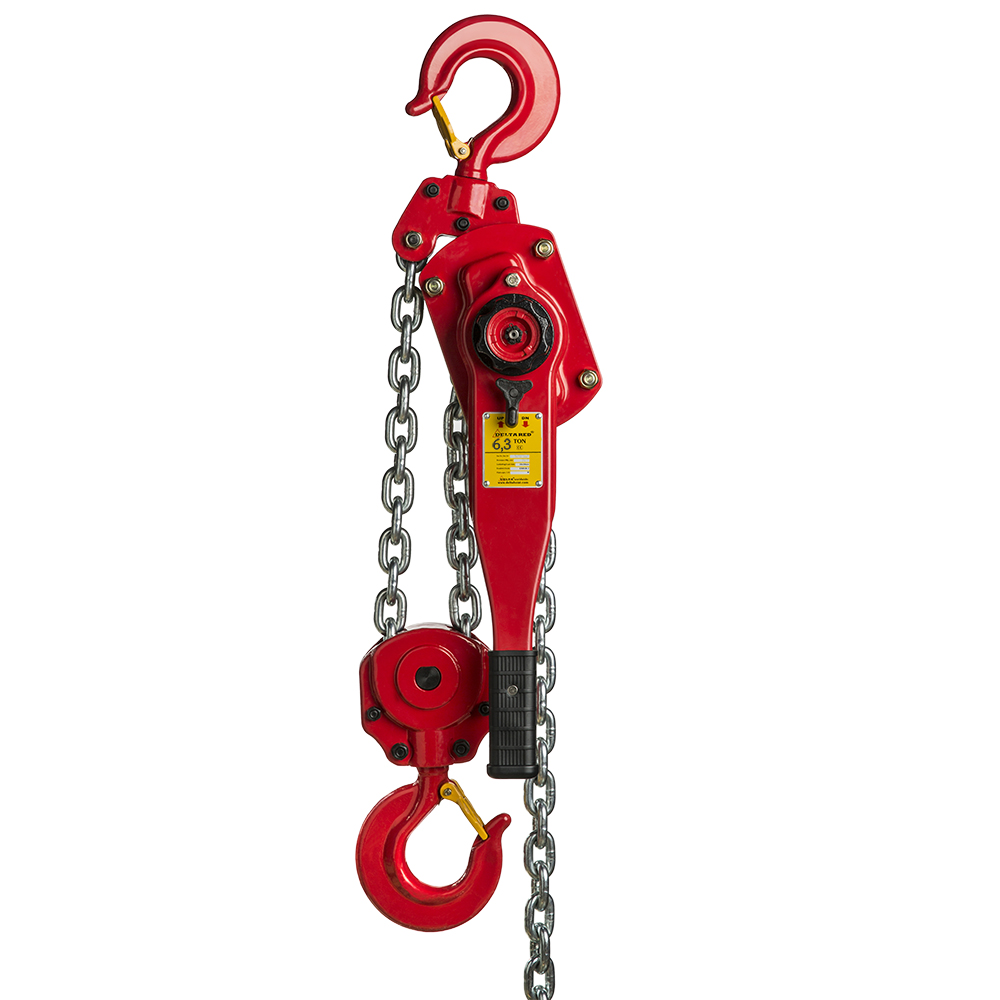 DELTA RED – Premium lever hoist – 6,3 ton – avec protection de surcharge – avec hauteur de levage 3 métres