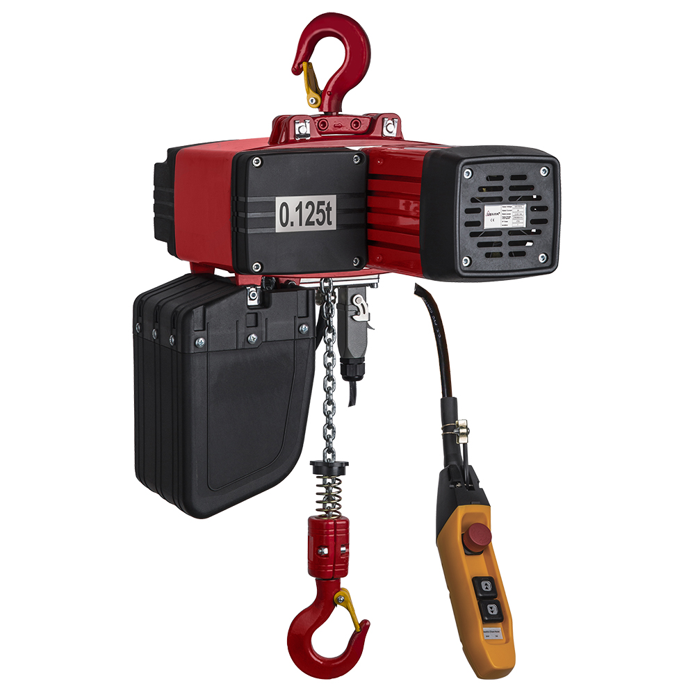 DELTA Elektrischer Kettenzug DEH – 400V – 0,125 Ton – mit 6 Meter Hubhöhe – 2 Geschwindigkeiten – 1 Strang 