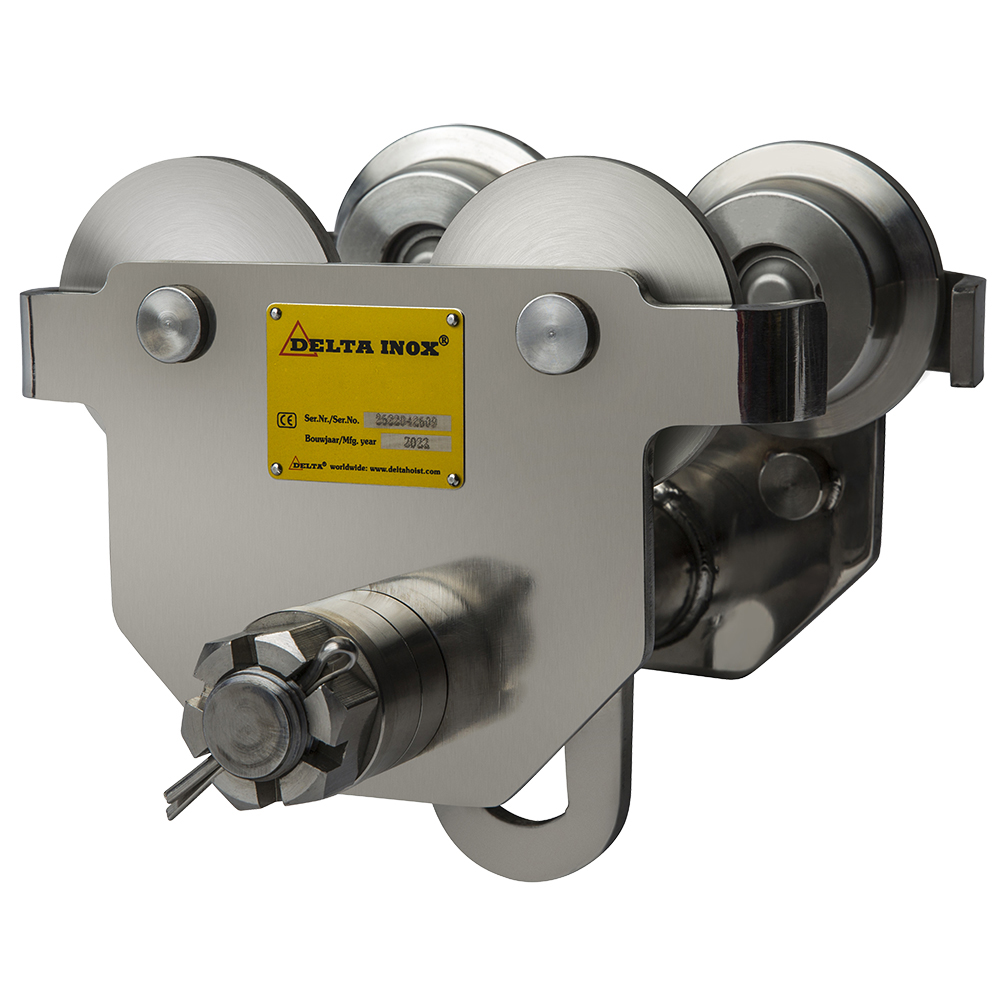 DELTA INOX Carro de traslación a empuje de acero inoxidable – 3 ton