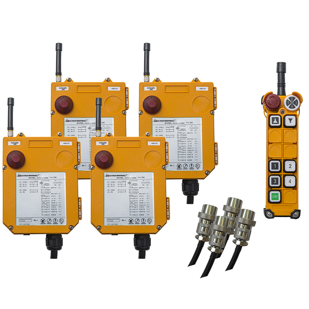 DELTACONTROL Zentrale Funksteuerung für DELTA Kettenzug DTS - 4 Kettenzüge - 2 Tasten auf/ab - 2 Geschwindigkeiten