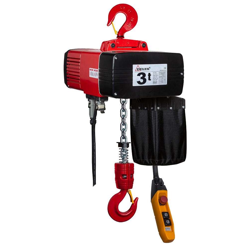 DELTA Elektrischer Kettenzug DEH – 400V – 3 Ton – mit 6 Meter Hubhöhe – 2 Geschwindigkeiten – 1 Strang
