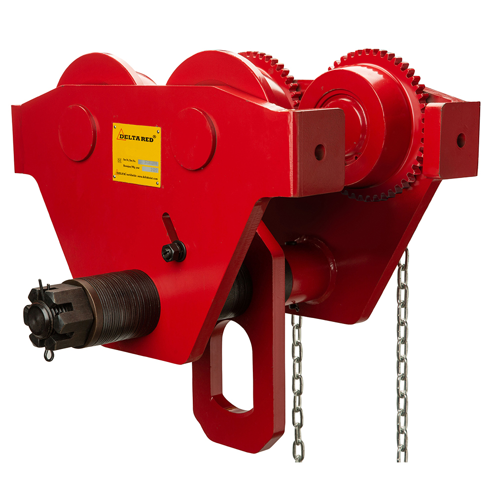 DELTA RED Geared trolley - 10 ton - 5,5 meter operating height