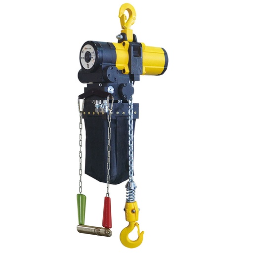 [CD.0.PH.0100.06] DELTA Polipasto pneumatici de cadena – 1 ton - con altura de elevación 6 metros – ATEX Zone 2