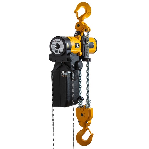 [CD.0.PH.0200.03] DELTA Pneumatic chain hoist – 2 ton – with 3 meter hoisting height - 2 chain fall – ATEX Zone 2