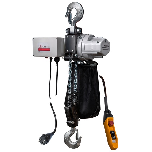 [CZ.0.US.904.00.06] DELTA Electric chain hoist US – 230V – 2 ton – with 6 meter hoisting height – single speed – 2 chain fall