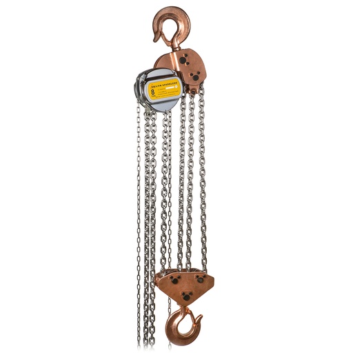 [DC.0.06308000] DELTA SPARKLESS – Sparkproof manual chain hoist – 8 ton – ATEX Zone 1