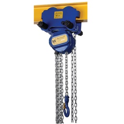 [DC.0.09100503] DELTA BLUE – Manual chain hoist with overload protection combined with geared trolley –  0,5 ton – with 3 meter hoisting height