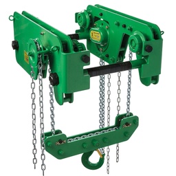 [DC.0.09201003] DELTA GREEN – Manual chain hoist combined with geared trolley –  1 ton – with 3 meter hoisting height