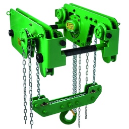 [DC.0.09202003] DELTA GREEN – Manual chain hoist combined with geared trolley –  2 ton – with 3 meter hoisting height