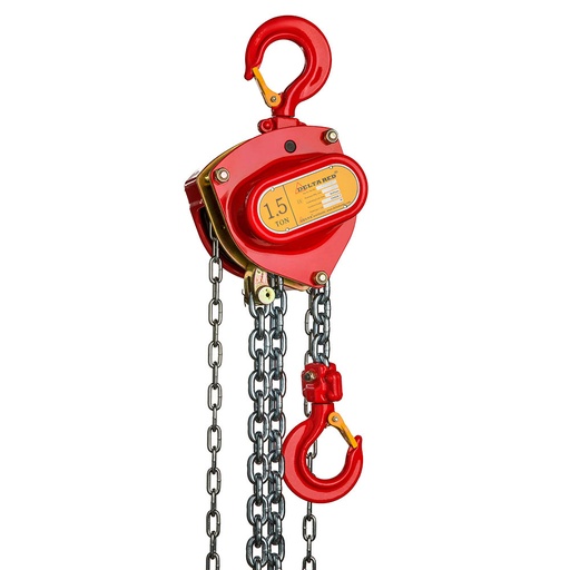 [DR.0.04101506] DELTA RED – Premium manual chain hoist – 1,5 ton – with 6 meter hoisting height