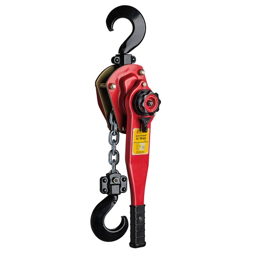 [DR.0.0741500] DELTA RED - Premium Sjortakel met scheepswerf haken - 1,5 ton - Lc 30 Kn