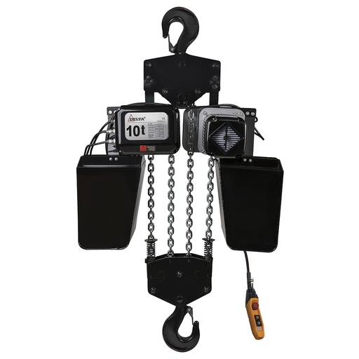 [SG.0.DTS.10001.10] DELTA Electric chain hoist DTS – 400V – 10 ton – with 10 meter hoisting height – single speed –4 chain falls