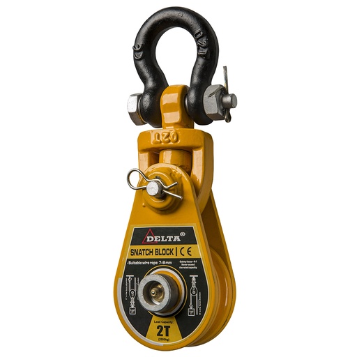 [SG.0.KBSH.002000] DELTA Snatch block with shackle - 2 ton