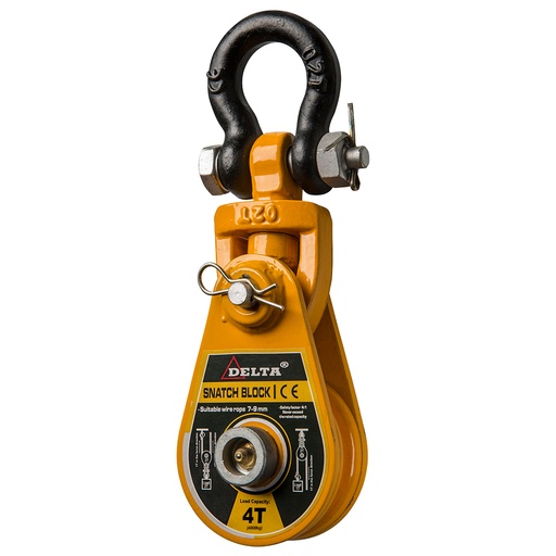 [SG.0.KBSH.004000] DELTA Snatch block with shackle - 4 ton